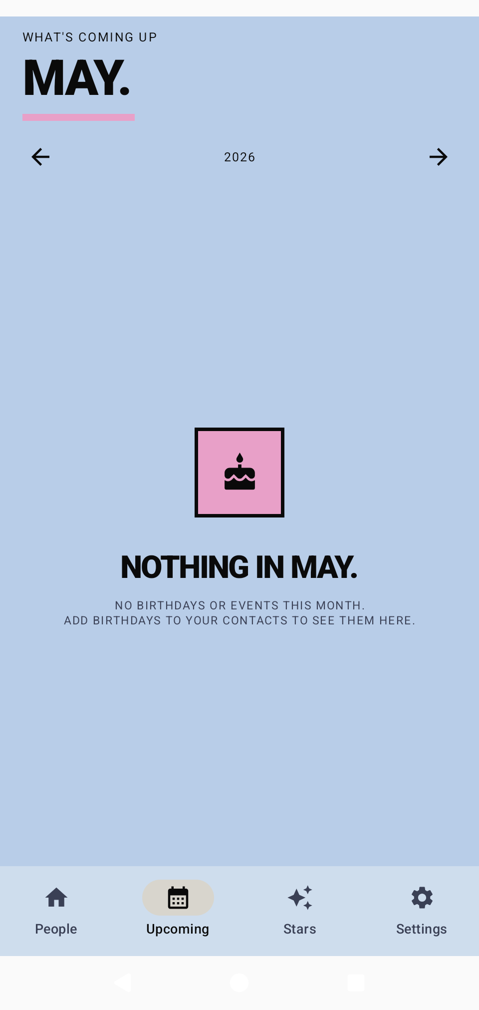 Nearside upcoming screen